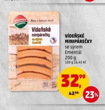 VÍDEŇSKÉ MINIPÁREČKY se sýrem Ementál