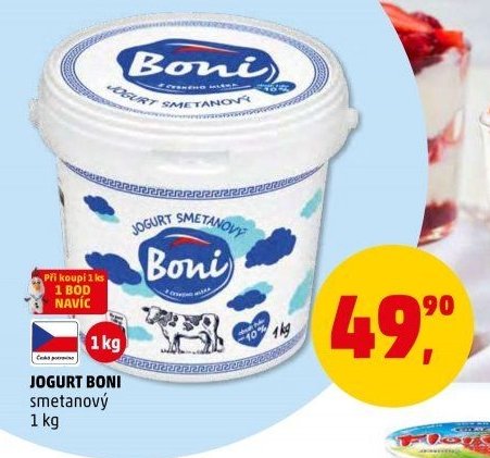 JOGURT BONI smetanový 1 kg