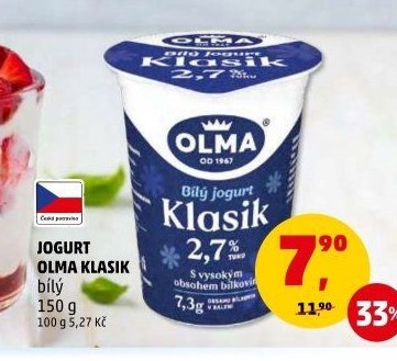 JOGURT OLMA KLASIK bílý 150 g