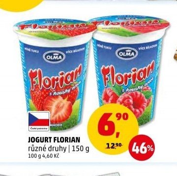 JOGURT FLORIAN různé druhy 150 g