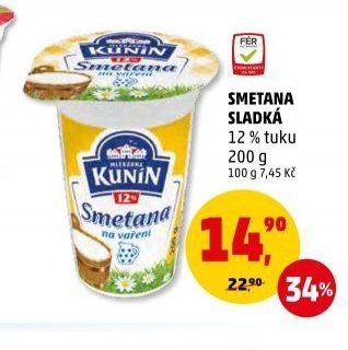 SMETANA SLADKÁ 12 % tuku 200 g