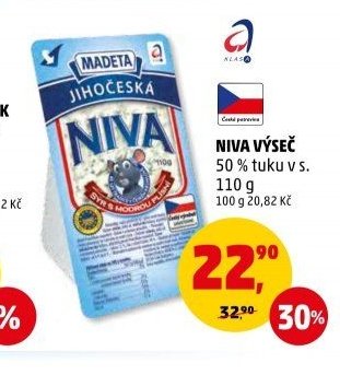 NIVA VÝSEČ 50 % tuku v s. 110 g