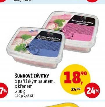 Šunkové závitky s pařížským salátem 200 g