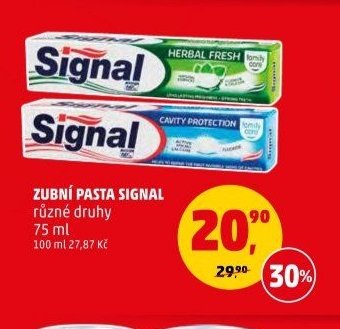 ZUBNÍ PASTA SIGNAL různé druhy 75 ml