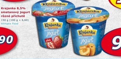 Jogurt smetanový ochucený Krajanka