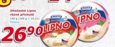 Tavený sýr Jihočeské Lipno Madeta