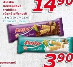 Trubičky bez lepku Alaska