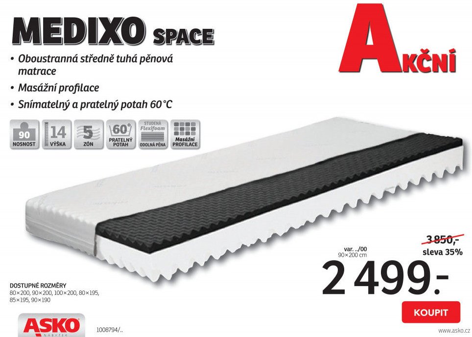 Matrace Medixo Space - ASKO akcniletaky.com