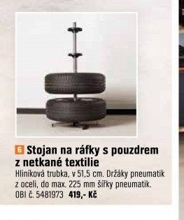Stojan na ráfky s pouzdrem z netkané textilie
