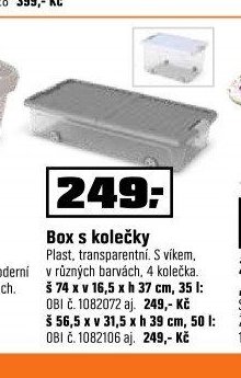 Box s kolečky