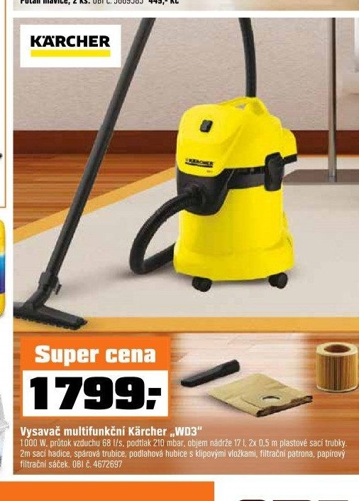 Vysavač multifunkční Kärcher „WD3“