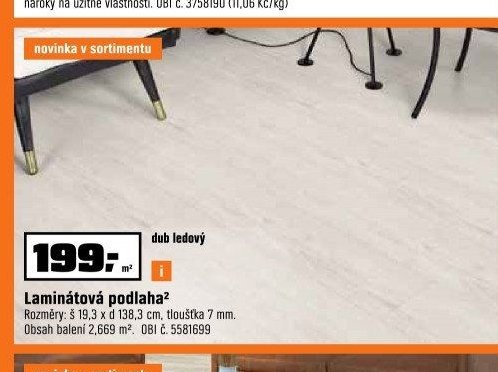 Laminátová podlaha dub ledový