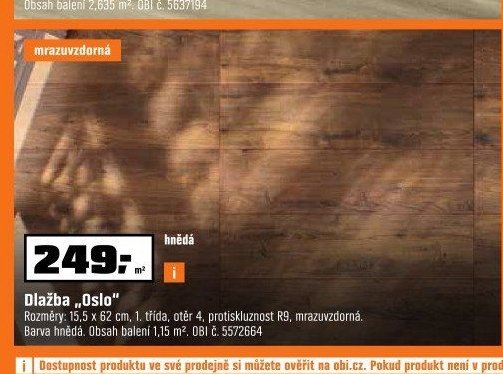 Dlažba Oslo hnědá