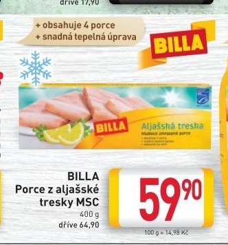 BILLA Porce z aljašské tresky MSC