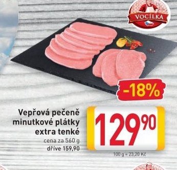 Vepřová pečeně minutkové plátky extra tenké