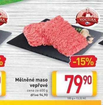 Mělněné maso vepřové