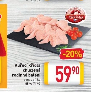 Kuřecí křídla chlazená rodinné balení