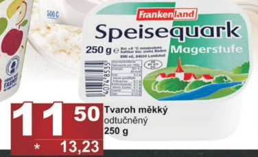 Tvaroh odtučněný 0% Frankenland