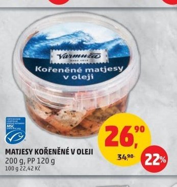 MATJESY KOŘENĚNÉ V OLEJI