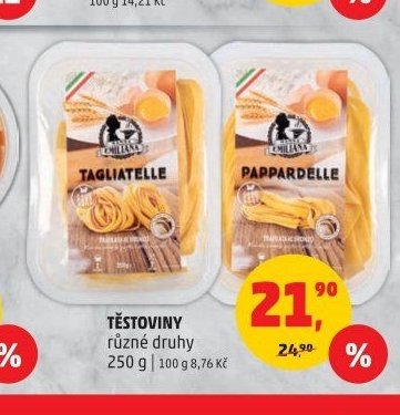 TĚSTOVINY různé druhy