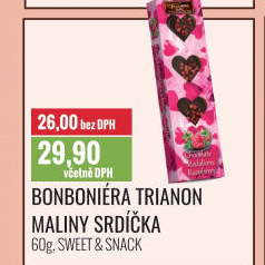 Bonboniéra Pralinky srdíčka Trianon