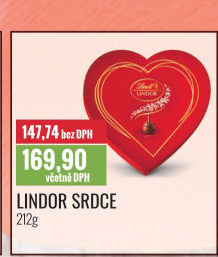 Bonboniéra srdce Pralinky Lindor Lindt