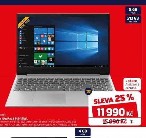 Notebook Lenovo IdeaPad S145-15IWL