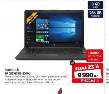 Notebook HP 255 G7 R3-2200U