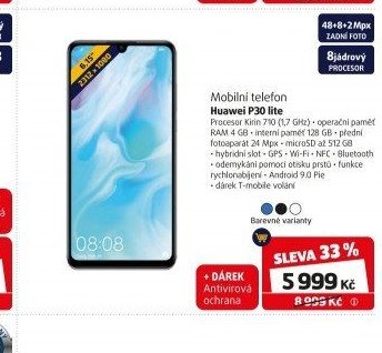 Mobilní telefon Huawei P30 lite