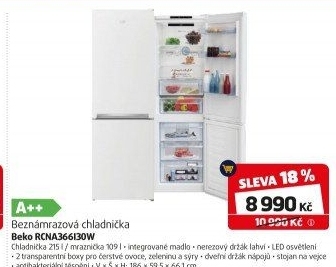 Kombinovaná chladnička Beko RCNA366I30W