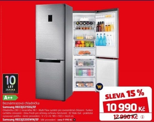 Kombinovaná chladnička Samsung RB33J3215SS/EF