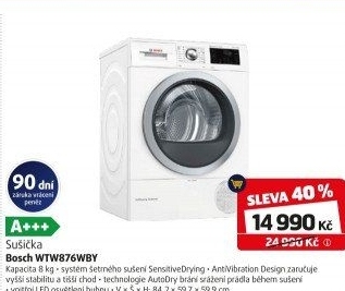 Sušička Bosch WTW876WBY