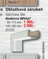 Obložková zárubeň Andorra White - UNI HOBBY akcniletaky.com