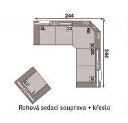 Rohová sedací souprava + křeslo - ASKO akcniletaky.com