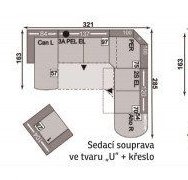 Sedací souprava ve tvaru „U“ + křeslo - ASKO akcniletaky.com