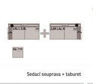 Sedací souprava + taburet - ASKO akcniletaky.com