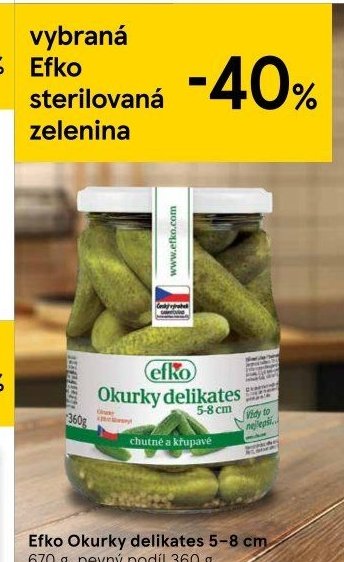 Efko Okurky delikates 5-8 cm 670 g