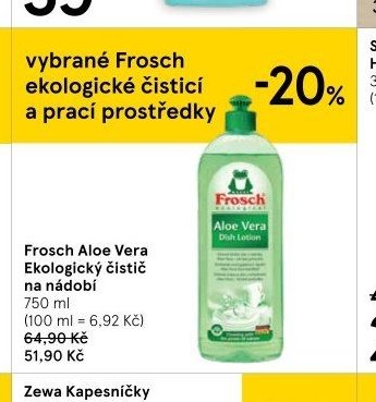Frosch Aloe Vera Ekologický čistič na nádobí