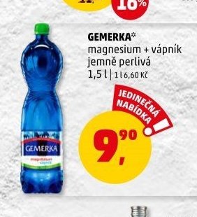 GEMERKA magnesium + vápník jemně perlivá