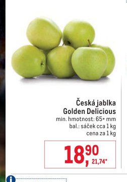 Česká jablka Golden Delicious