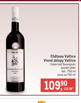 Château Valtice Vinné sklepy Valtice Cabernet Sauvignon