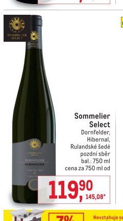 Sommelier Select Dornfelder, Hibernal, Rulandské šedé
