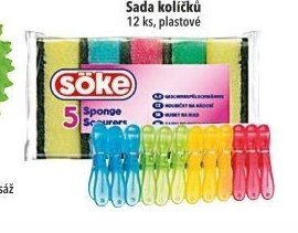 Houbička 5 ks, Sada kolíčků 12 ks