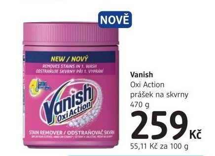 Odstranovac Skvrn Praskovy Oxi Action Vanish V Akci Dm Drogerie Od 9 1 2020