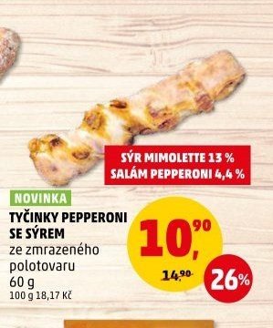 TYČINKY PEPPERONI SE SÝREM