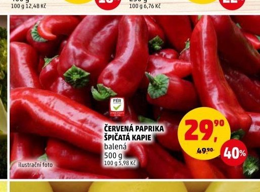 ČERVENÁ PAPRIKA ŠPIČATÁ KAPIE