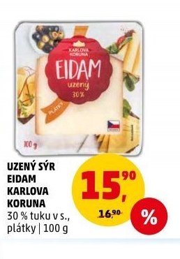 Uzený sýr Eidam Karlova Koruna