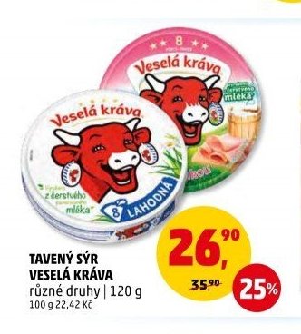 Tavený sýr Veselá kráva