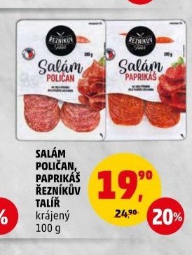 SALÁM POLIČAN, PAPRIKÁŠ ŘEZNÍKŮV TALÍŘ
