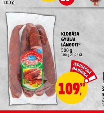KLOBÁSA GYULAI LÁNGOLT